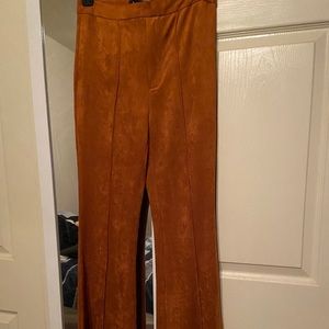 Orange Velvet Bell bottoms